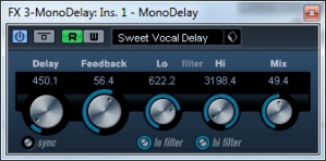 In a mess vocal delay